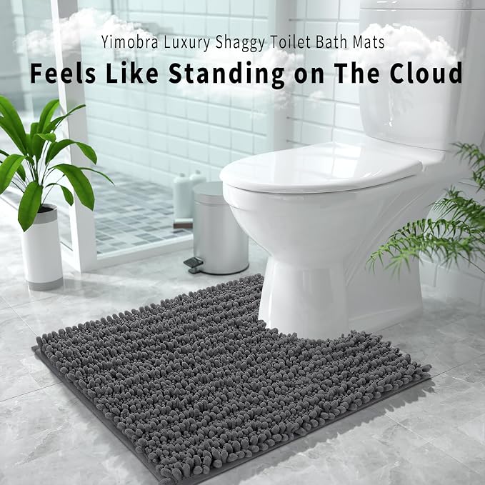 Yimobra Toilet Rug U Shaped Washable 24x20 Inch - Image 6