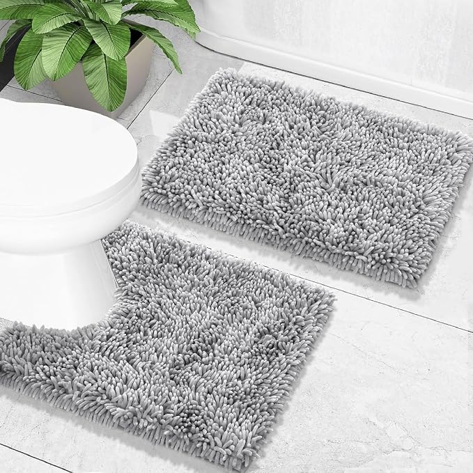 Yimobra Toilet Rugs U Shaped Washable, Extra Thick Soft Absorbent Chenille - Image 7