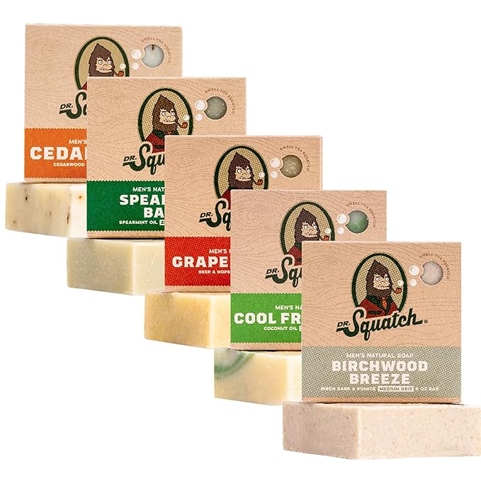 Dr. Squatch Natural Bar Soap for Men Variety Gift Set by DrSquatch