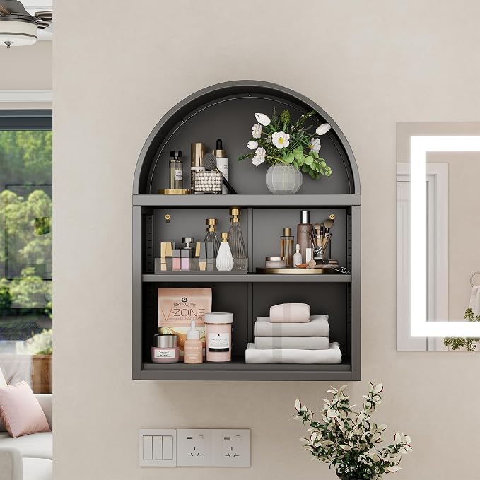 Arched Wall Shelf, Bathroom Arched Wall Cabinet - Image 2