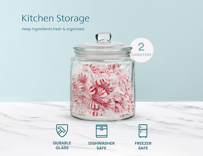 KooK Glass Storage Jars with Lids - 29oz - Image 5