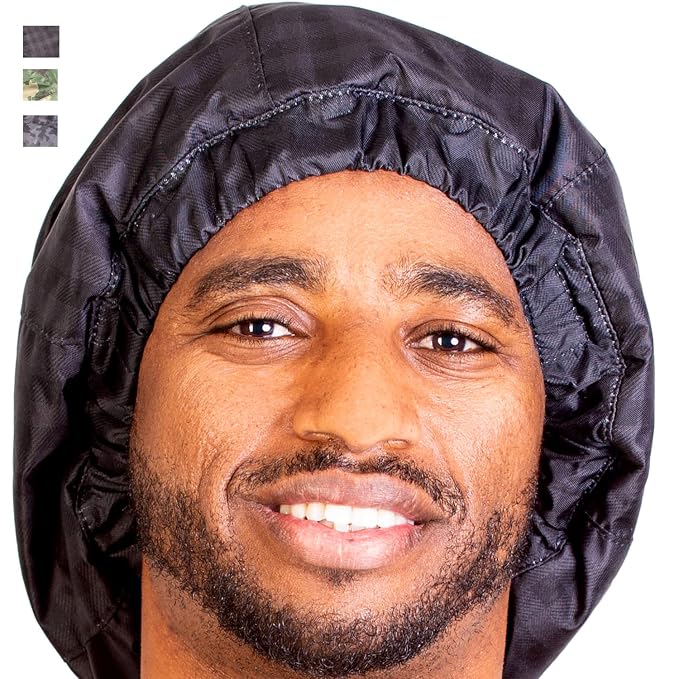 Black Shower Cap for Men by Hairsomeshowercaps