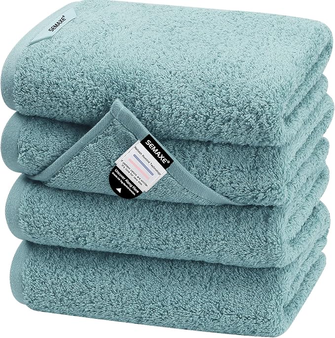 SEMAXE Bathroom Hand Towel, 100% Cotton Towels by SEMAXE