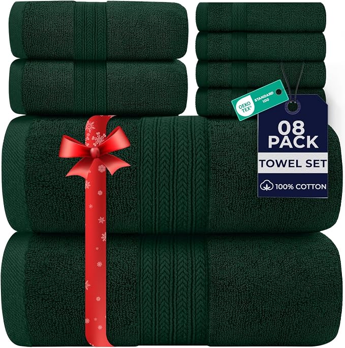 DAN RIVER 8 PC Luxury Bath Towels by DanRiver