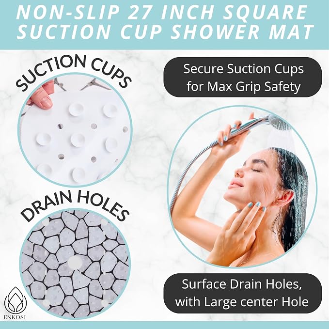 ENKOSI Square Shower Mat 27x27 inch - Image 2
