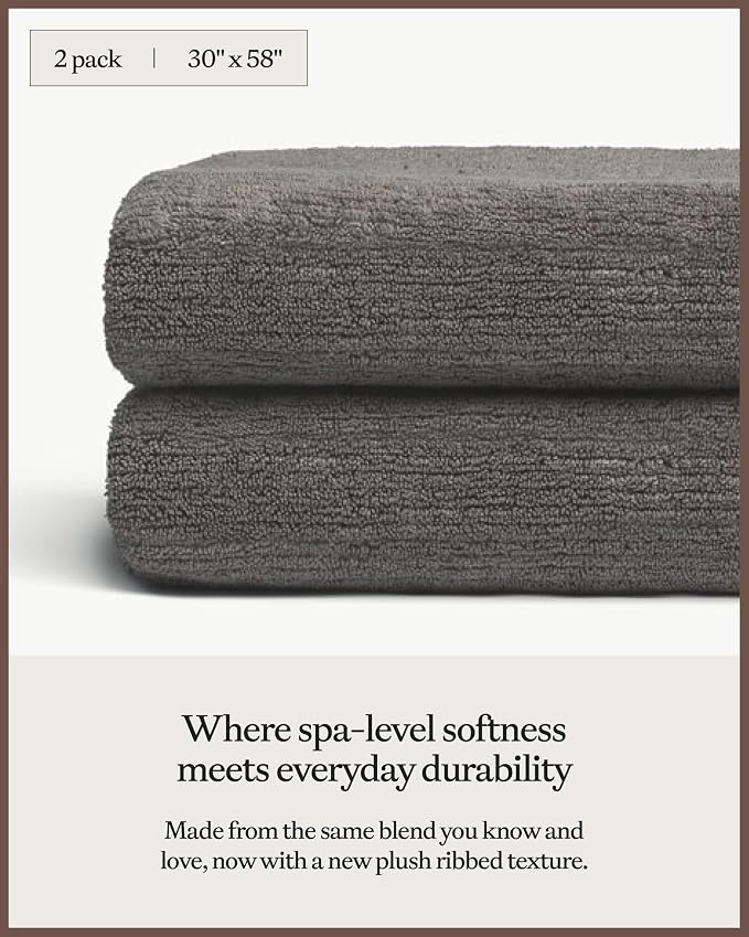 Cozy Earth Ribbed Bath Towel Set - Image 3