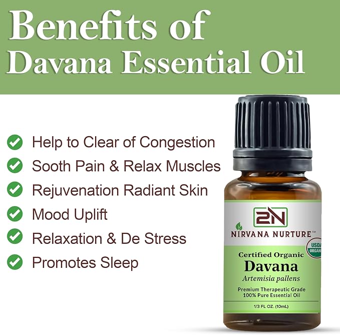 Davana Essential Oil USDA Certified Organic 100% Pure Premium Therapeutic Grade - Image 3