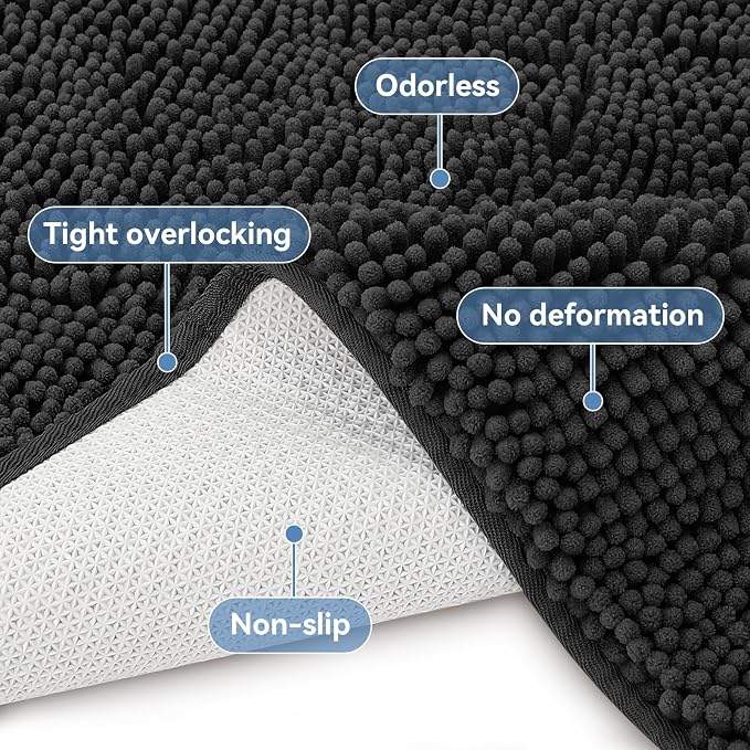Bcoimo 70"×24" Absorbent Bath Mat, Non-Slip - Image 4
