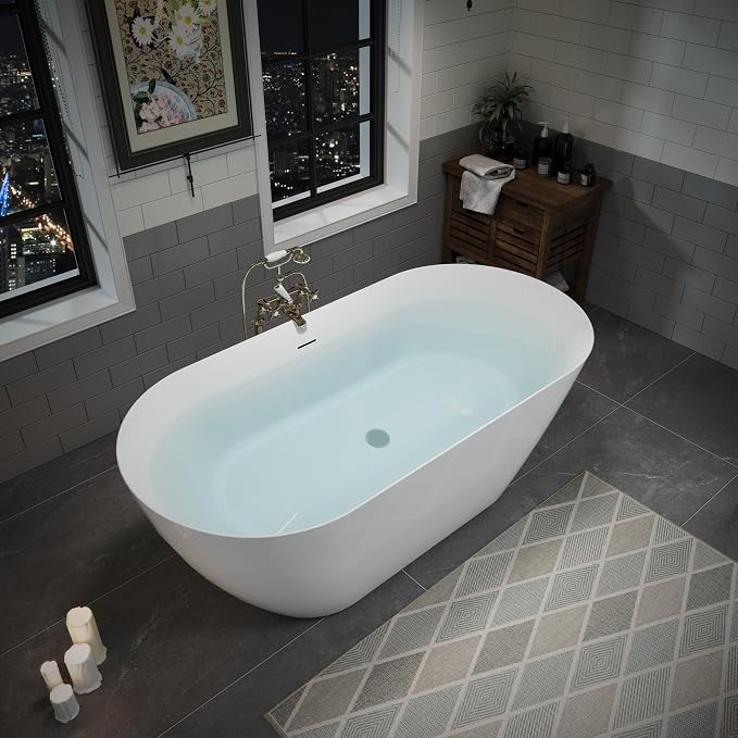 ABRUZZO 55" Acrylic Freestanding Bathtub - Image 4