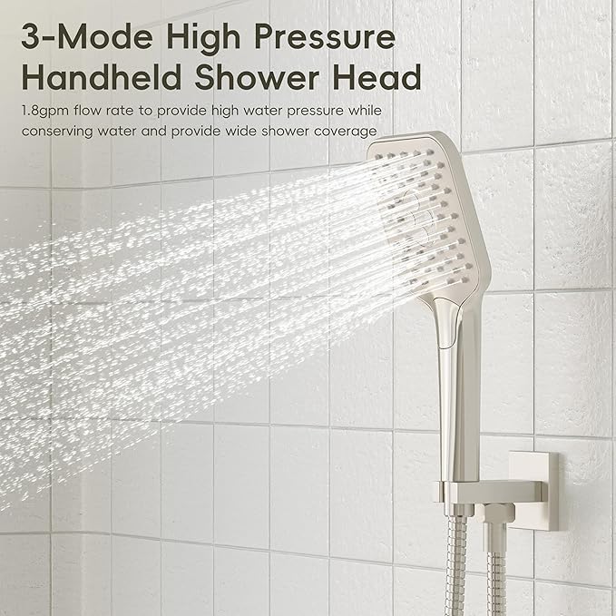 Gabrylly Shower System, Wall Mounted Shower Faucets Sets Complete - Image 4