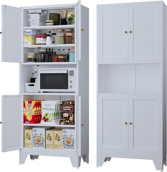 69" Tall Metal Kitchen Pantry Storage Cabinet by XIUSVON