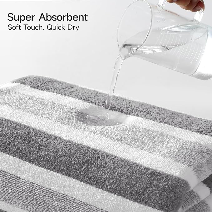 REDKISS Ultra Soft Bath Towel Set 6-Piece 35"x70" | 100% Microfiber, Highly - Image 4