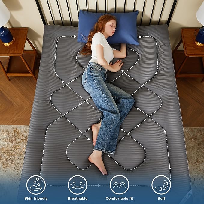 BEDLORE Queen Mattress Topper, Thick Pillow Top Pad - Image 6