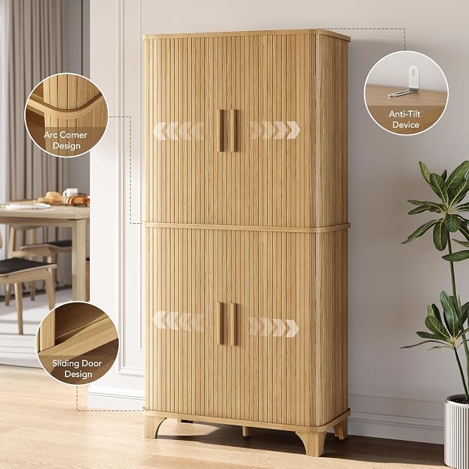 69" Tall Kitchen Pantry Storage Cabinet - Image 7
