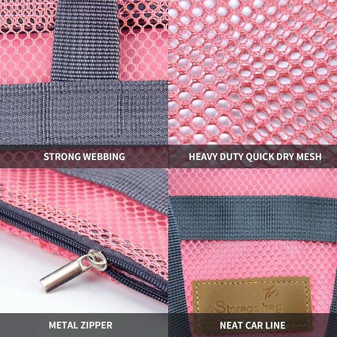 Mesh Shower Caddy Bag Portable Hanging Toiletry and Bath Organizer - Image 8