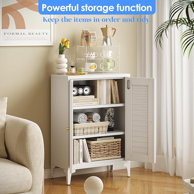 Bathroom Floor Storage Cabinet, Metal Storage Cabinet - Image 5