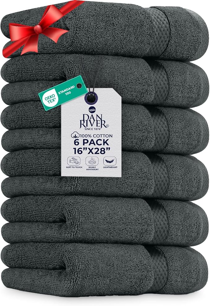 DAN RIVER 6-Pack Premium Hand Towels by DanRiver