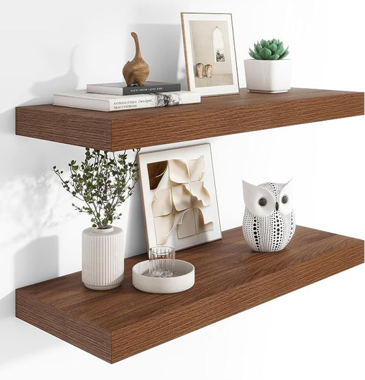 Heimlove 12" Deep Floating Shelves, 36 x 12 Inch Wall Mounted Long Floating by Heimlove