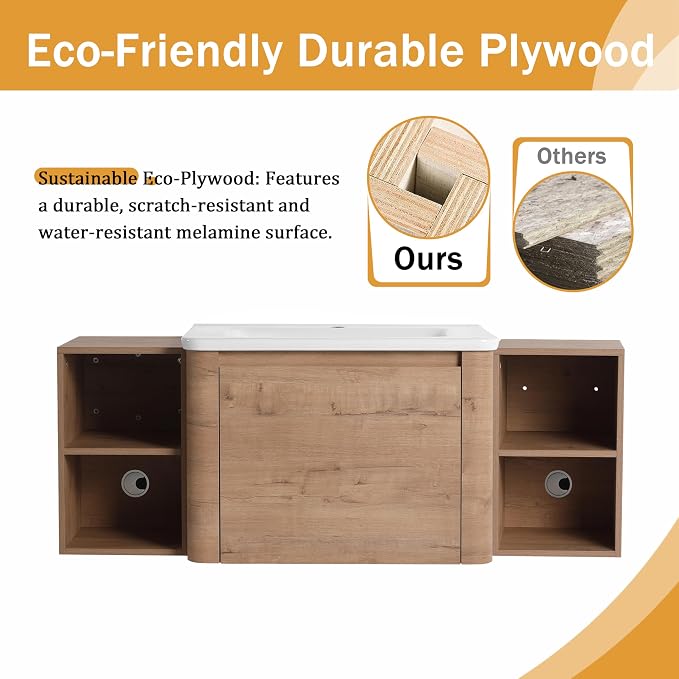 52 Inch Wall-Mounted Vanity - Image 7
