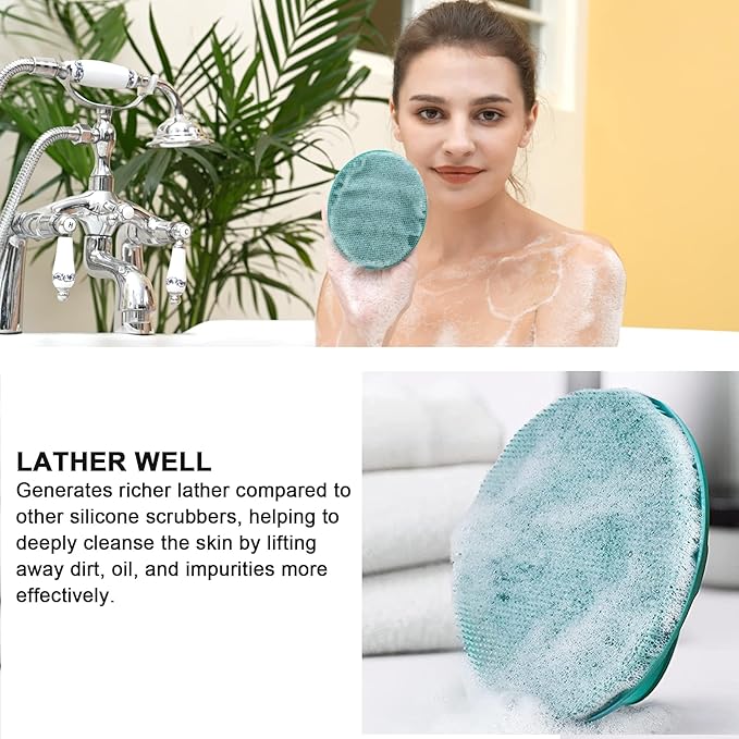 INNERNEED Soft Silicone Body Cleansing Brush Shower Scrubber, Gentle - Image 6