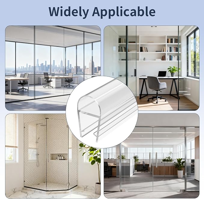 4PCS 39" Glass Shower Door Seal Strip, Shower Door Side Seal Strip - Image 7