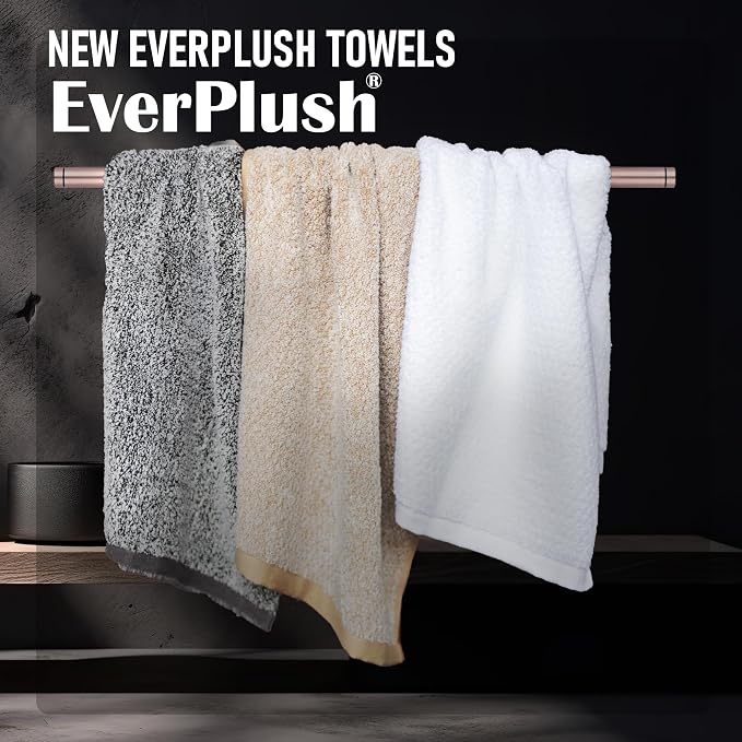 Everplush Diamond Jacquard 6 Pieces Bath Towel Set, Luxury Super Soft Oversized - Image 6