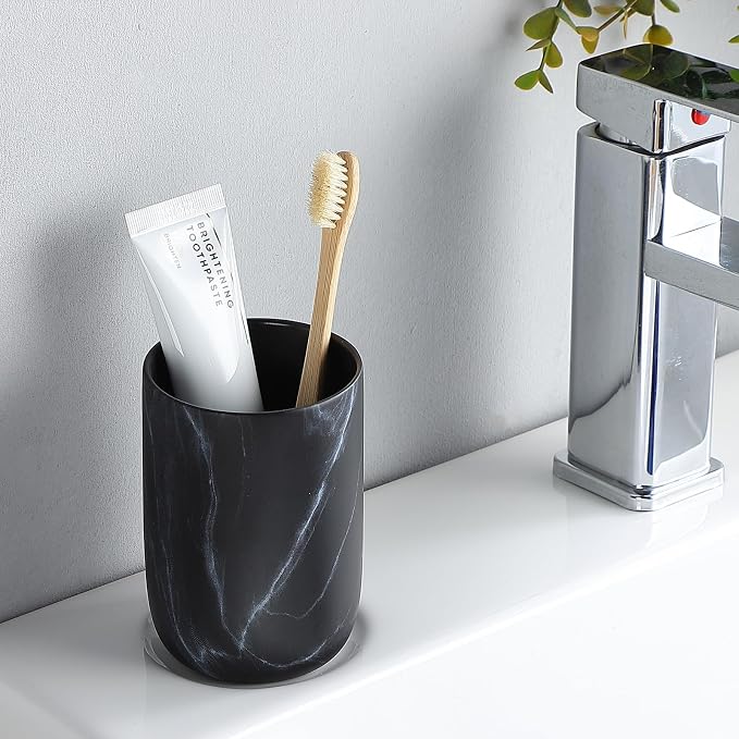 Black Marble Toothbrush Holder - Image 2