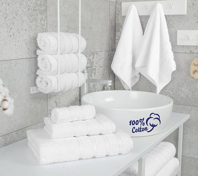 American Soft Linen Luxury 6 Piece Towel Set, 2 Bath Towels 2 Hand Towel 2 - Image 3