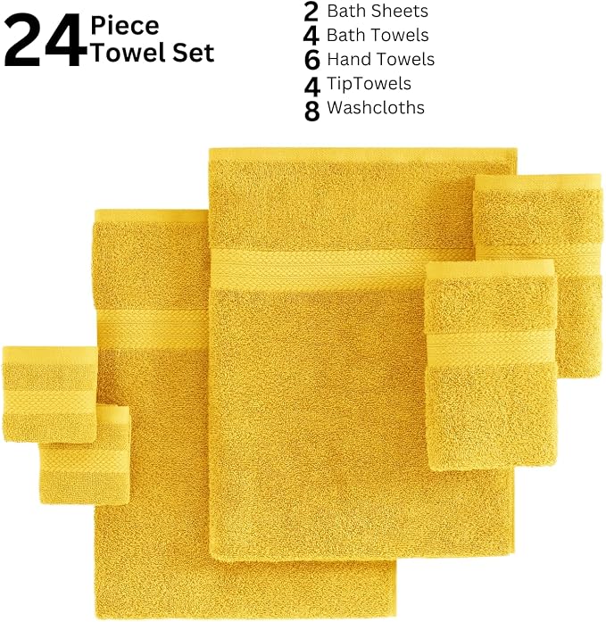 LANE LINEN 100% Cotton Bath Towels Set - Image 5