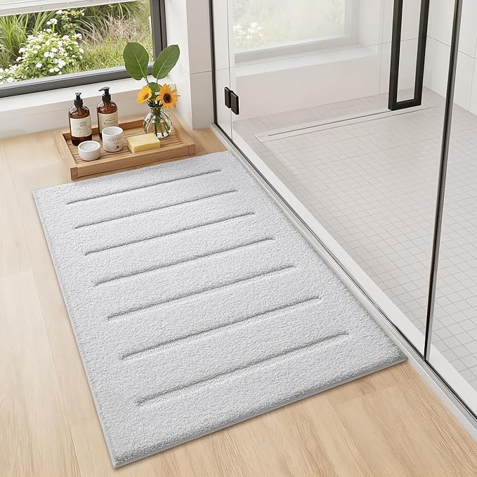 LUMI Soft Absorbent Bathroom Rugs, Non Slip Bath Mats - Image 7