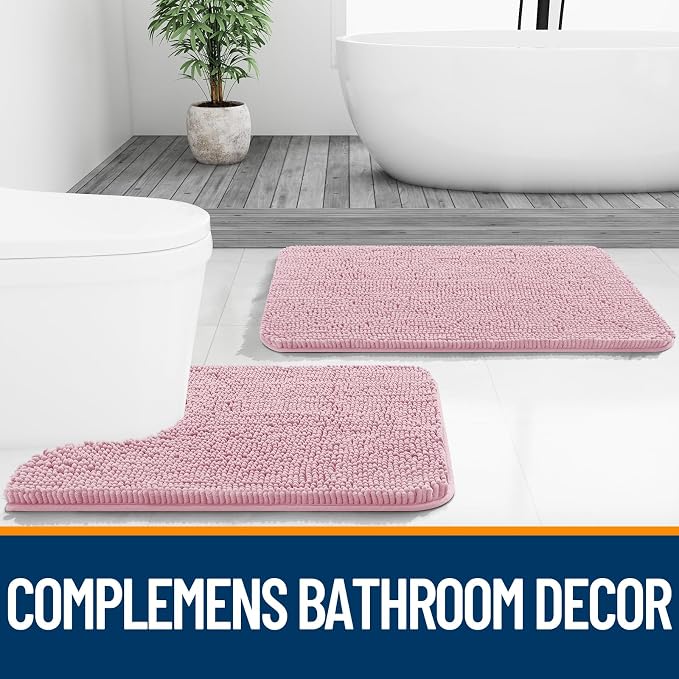 OLANLY Bathroom Rugs 70x24, Extra Soft Absorbent Chenille Bath Rugs, Rubber - Image 7