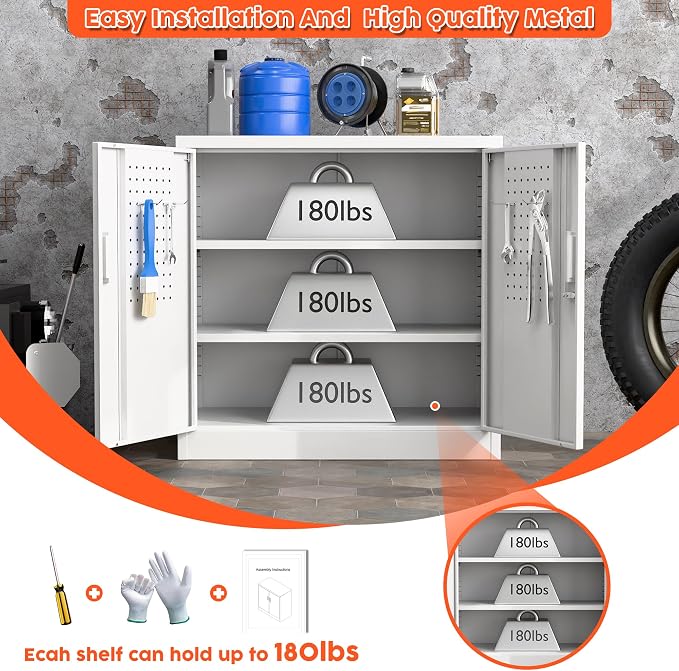 Aobabo 31.5" H Metal Storage Cabinet - Image 4