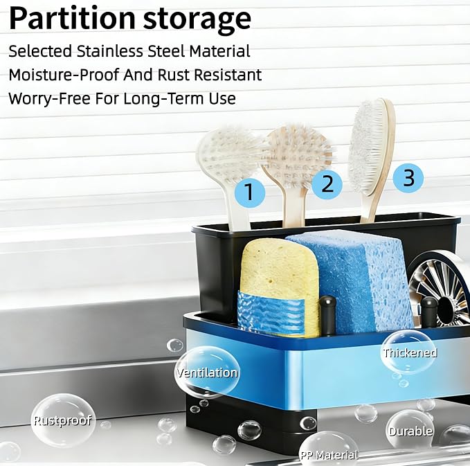 Stainless Steel Sink Caddy Organizer - Image 5
