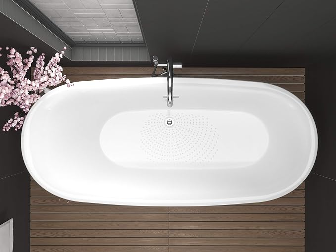 ANZZI Freestanding Tub 67”, Soaker Tub, Acrylic Center Drain, Luxury Spacious - Image 5