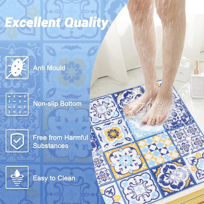 Shower Mat Non-Slip, 24x 24 Inch Square, Soft Comfort Bath Mats - Image 7