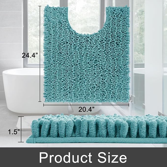 Yimobra Toilet Rug U Shaped Washable 24x20 Inch - Image 2