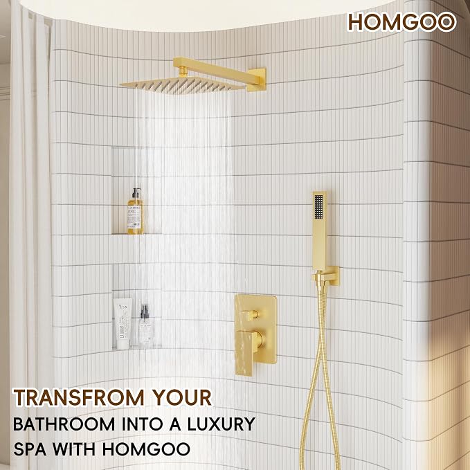 Gold Shower System, Shower Faucet Set - Image 2