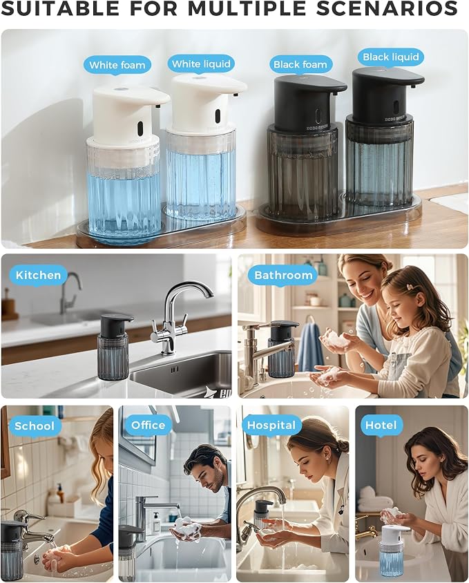 Automatic Foaming Soap Dispenser Touchless, 10oz/300ml Rechargeable, 3 - Image 9
