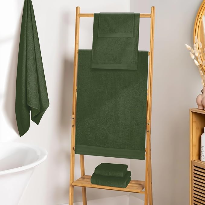 Ultra Soft 6 Pack Cotton Towel Set, Contains 2 Bath Towels 28x55 inch, 2 Hand - Image 3