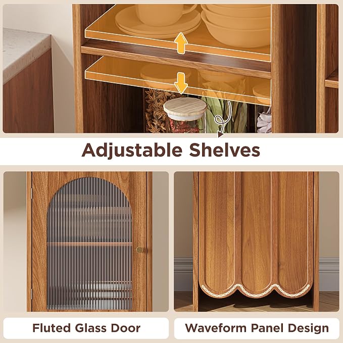 Maupvit 68” Tall Bathroom Storage Cabinet, Narrow Freestanding Cabinet - Image 5