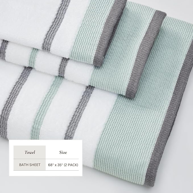 Great Bay Home Decorative Oversized Bath Sheet Set - Image 5