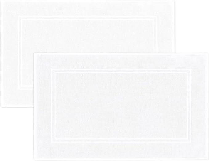 Tens Towels Pack of 2 Bath Mats 100% Cotton, 20 x 32 Inches, Super Absorbent by TensTowels