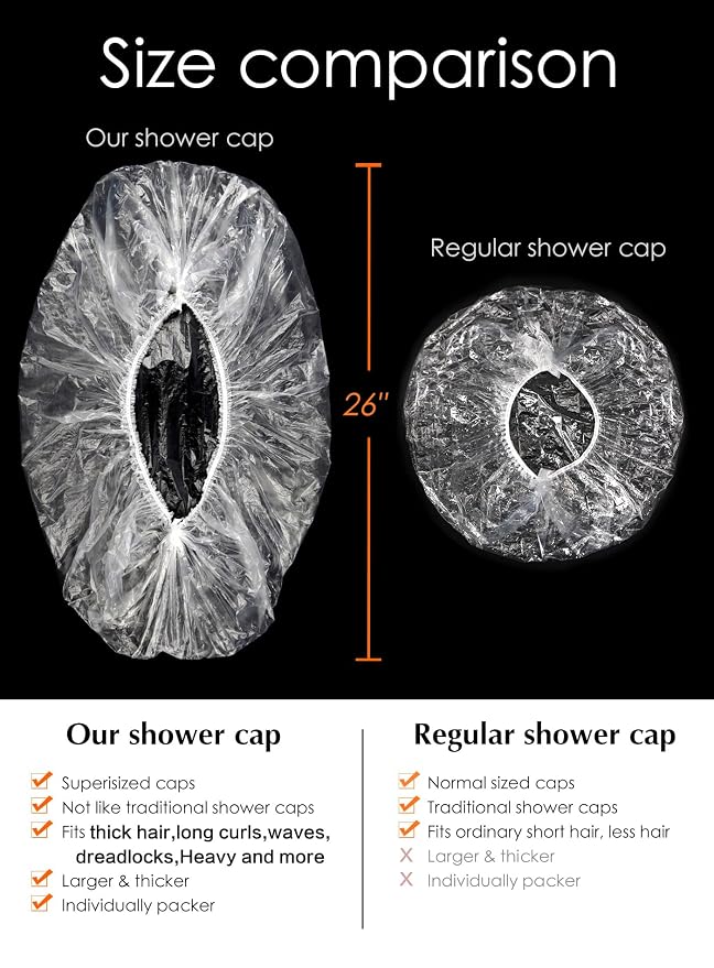 50Pcs Disposable Large Shower Cap - Image 2