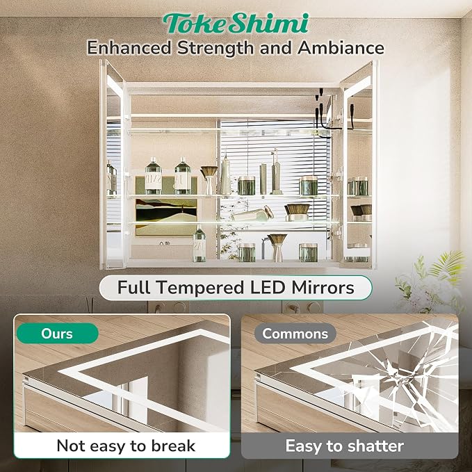 TokeShimi 16x24 Surface Mount or Recessed Medicine Cabinet - Image 5