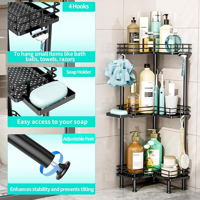 HapiRm Corner Shower Caddy Standing - Image 2
