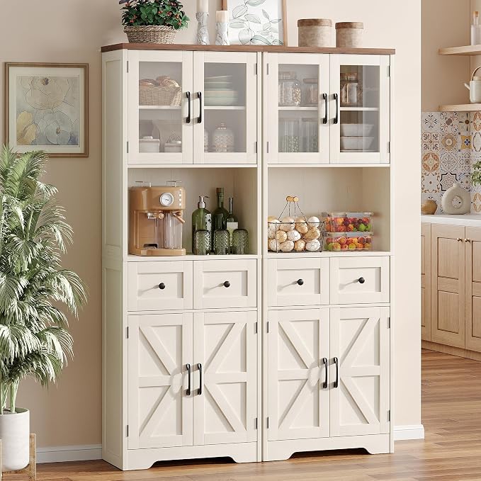 67" Tall Farmhouse Bathroom Storage Cabinet - Image 8