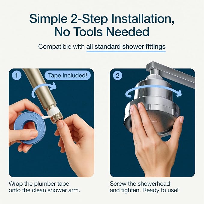 MyHalos® Filtered Shower Head for Hard Water Filter - Image 6