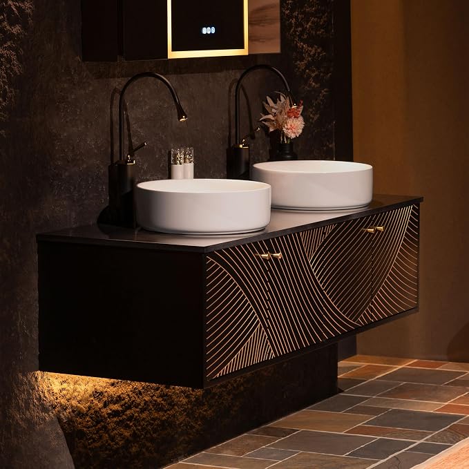 Woodbridge 60"X22" Wall Mounted Vanity - Image 8