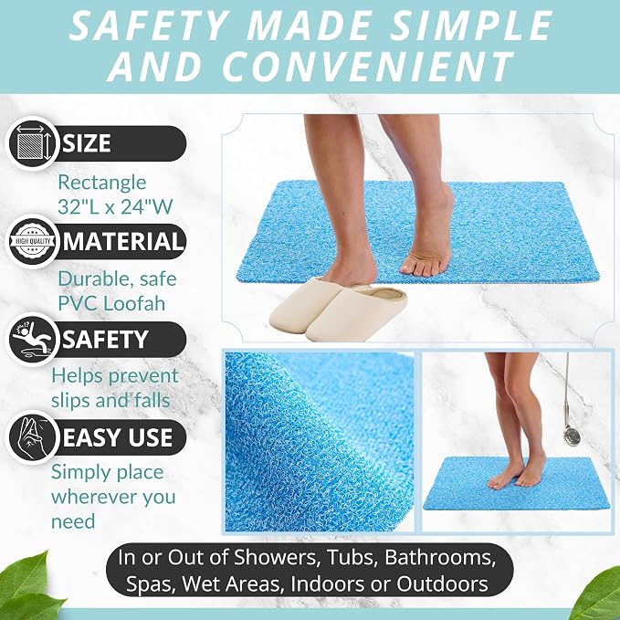 Enkosi Loofah Non-Slip Shower Mat - Image 3