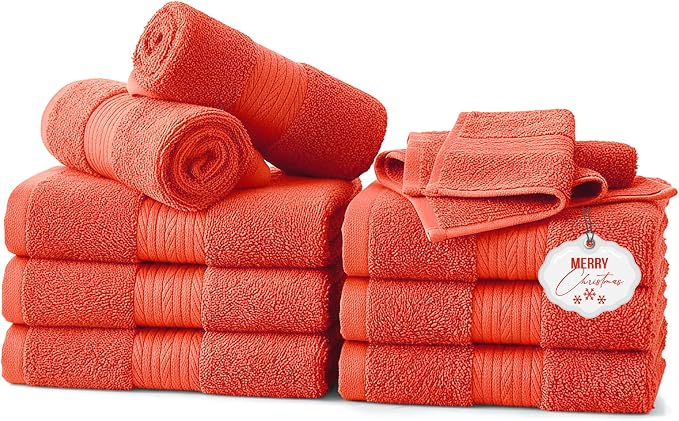 Ample Decor Wash Cloths Pack of 10, Oeko Tex Certified 600 GSM 100% Cotton Soft by AmpleDecor